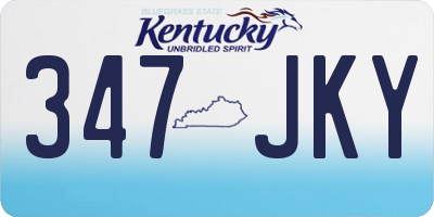 KY license plate 347JKY