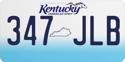 KY license plate 347JLB