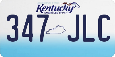 KY license plate 347JLC