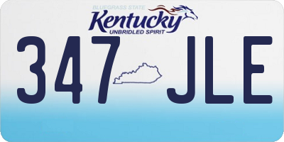 KY license plate 347JLE