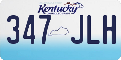 KY license plate 347JLH