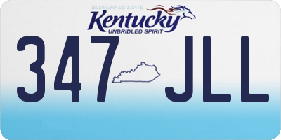 KY license plate 347JLL