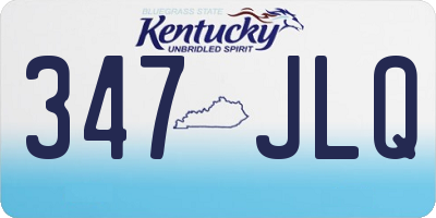 KY license plate 347JLQ