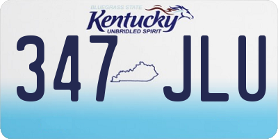 KY license plate 347JLU