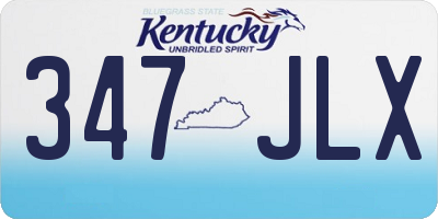 KY license plate 347JLX