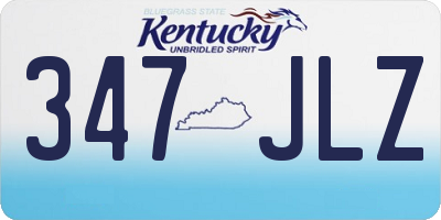 KY license plate 347JLZ