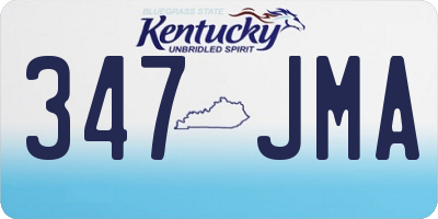KY license plate 347JMA