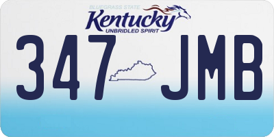KY license plate 347JMB