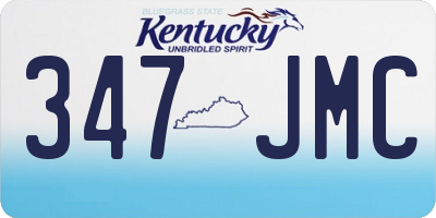 KY license plate 347JMC
