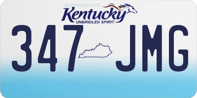 KY license plate 347JMG