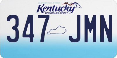 KY license plate 347JMN
