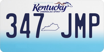 KY license plate 347JMP