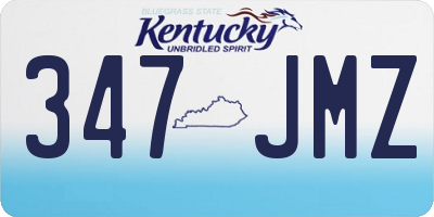 KY license plate 347JMZ