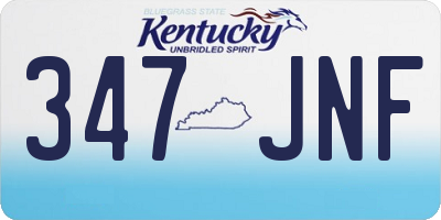 KY license plate 347JNF