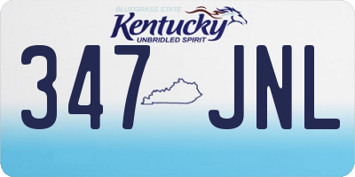 KY license plate 347JNL