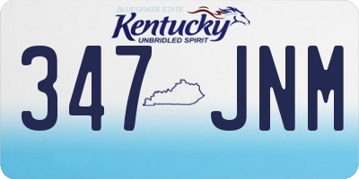 KY license plate 347JNM