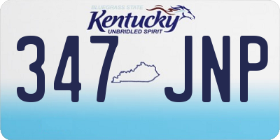 KY license plate 347JNP
