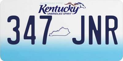 KY license plate 347JNR
