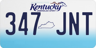 KY license plate 347JNT