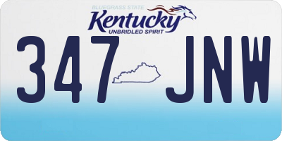 KY license plate 347JNW