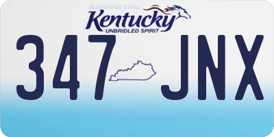 KY license plate 347JNX