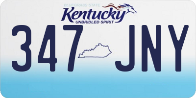 KY license plate 347JNY