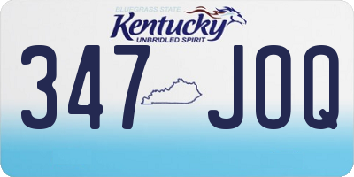 KY license plate 347JOQ