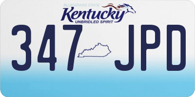 KY license plate 347JPD