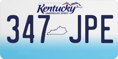 KY license plate 347JPE
