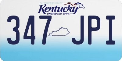 KY license plate 347JPI