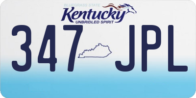 KY license plate 347JPL