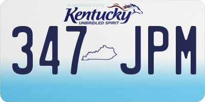 KY license plate 347JPM
