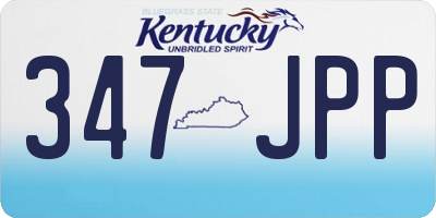 KY license plate 347JPP