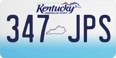 KY license plate 347JPS