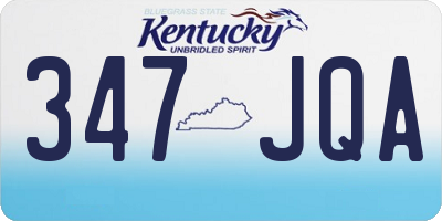KY license plate 347JQA