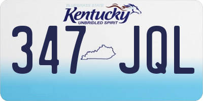 KY license plate 347JQL