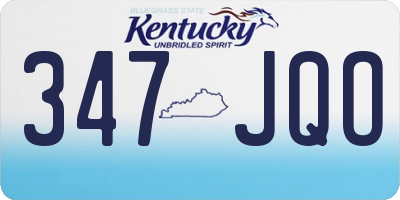 KY license plate 347JQO