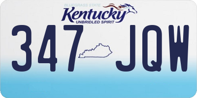 KY license plate 347JQW