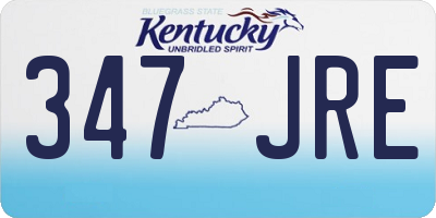 KY license plate 347JRE