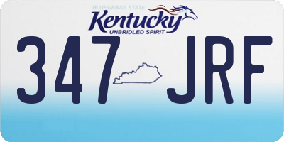 KY license plate 347JRF