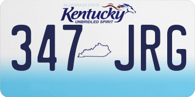 KY license plate 347JRG