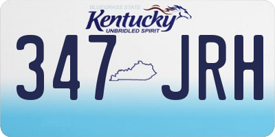 KY license plate 347JRH