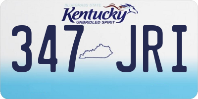 KY license plate 347JRI