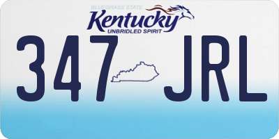 KY license plate 347JRL