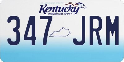 KY license plate 347JRM