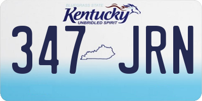 KY license plate 347JRN