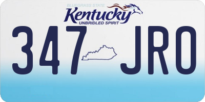 KY license plate 347JRO