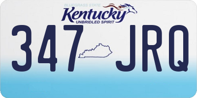 KY license plate 347JRQ