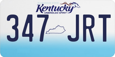 KY license plate 347JRT
