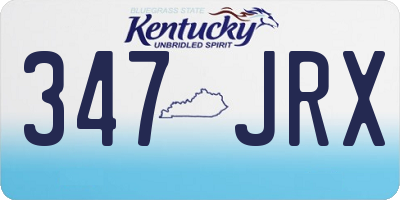 KY license plate 347JRX
